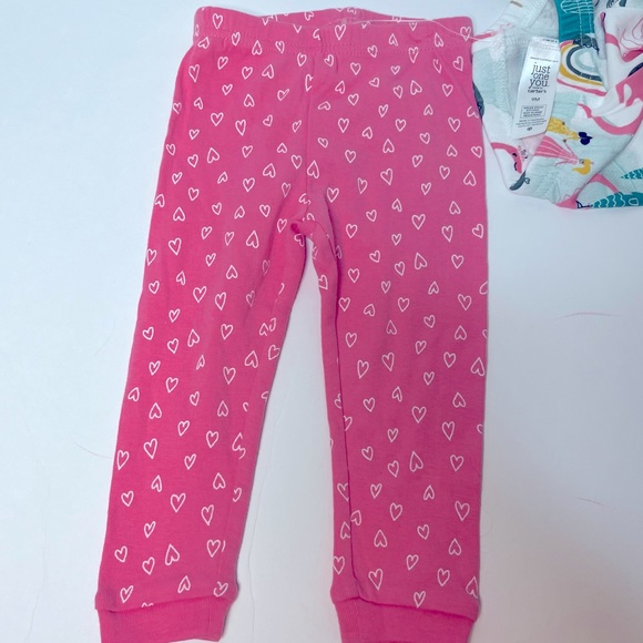 Carters Just One You Baby Girl 4 pc Princess Snug Fit Pink White Pajama Set NEW - Picture 6 of 15